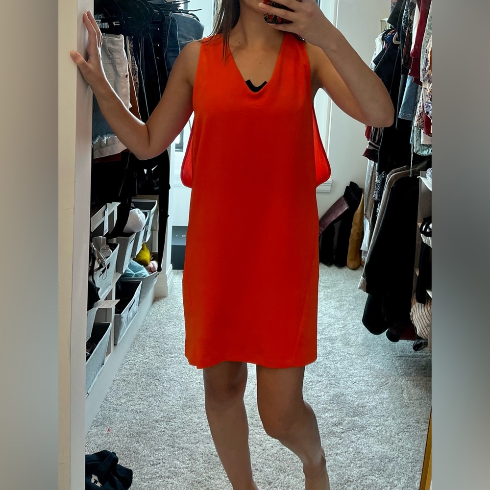 Cop Copine Bright Orange Sleeveless dress